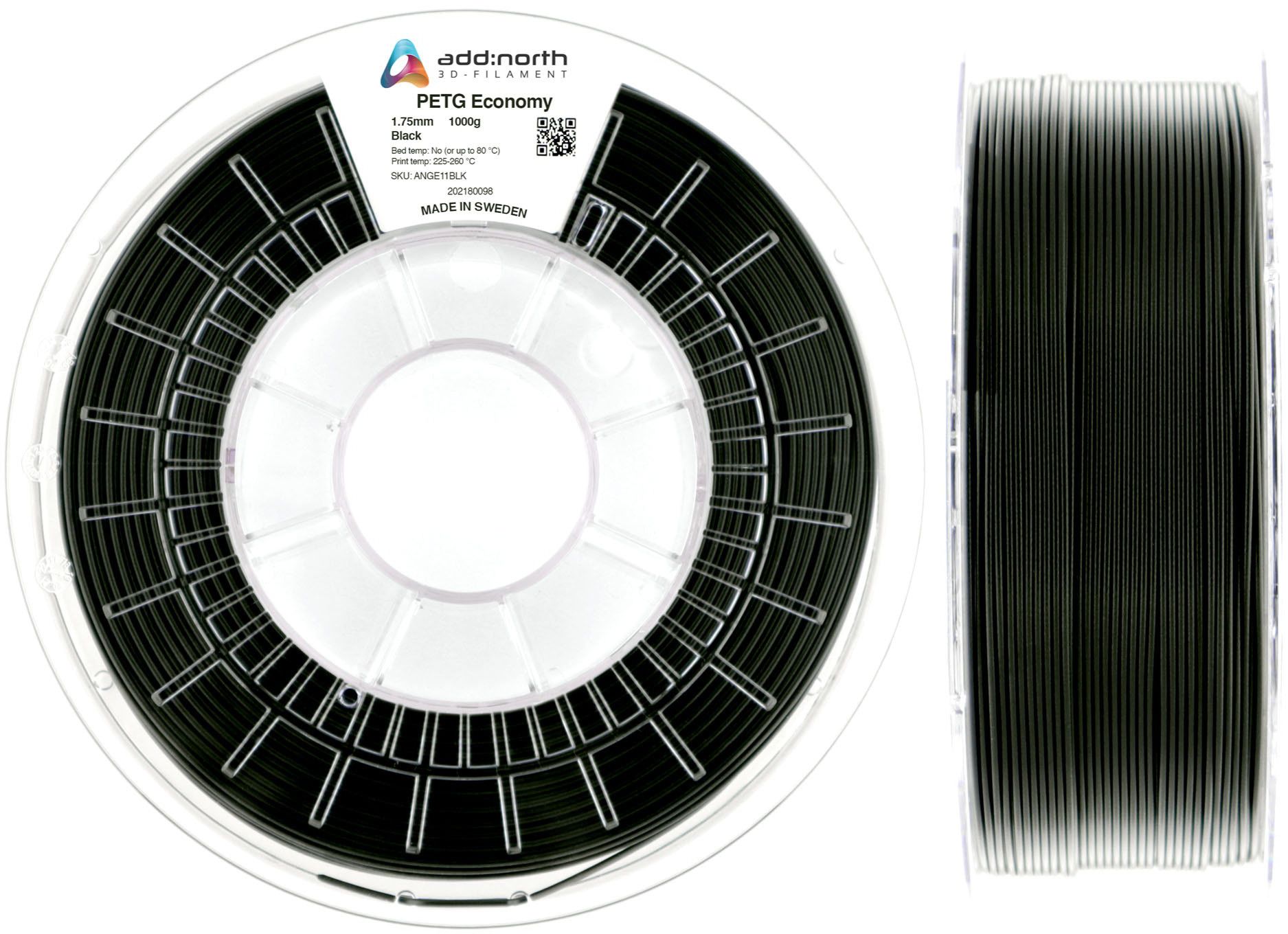 Addnorth Petg Economy - 1.75mm - 1000g - Black