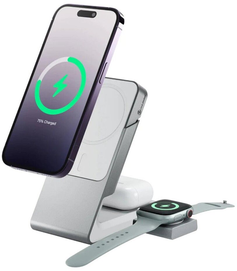 Alogic Matrix 3-i-1 magnetisk ladedokking med Apple Watch lader - år