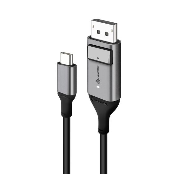 Alogic Ultra 2m Displayport Usb C Grå, Sort