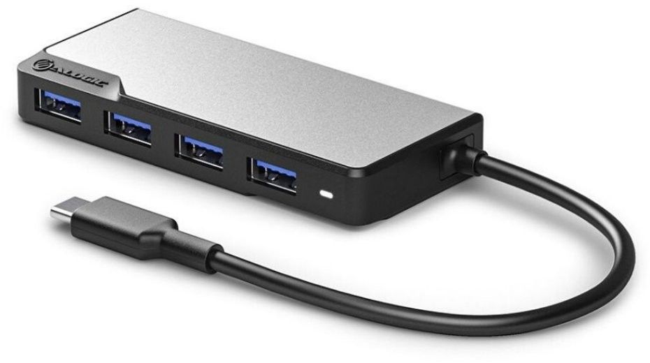 ALOGIC USB-C Fusion SWIFT 4-in-1 Hub USB-hub - USB 3.0 - 4 porter - Grå