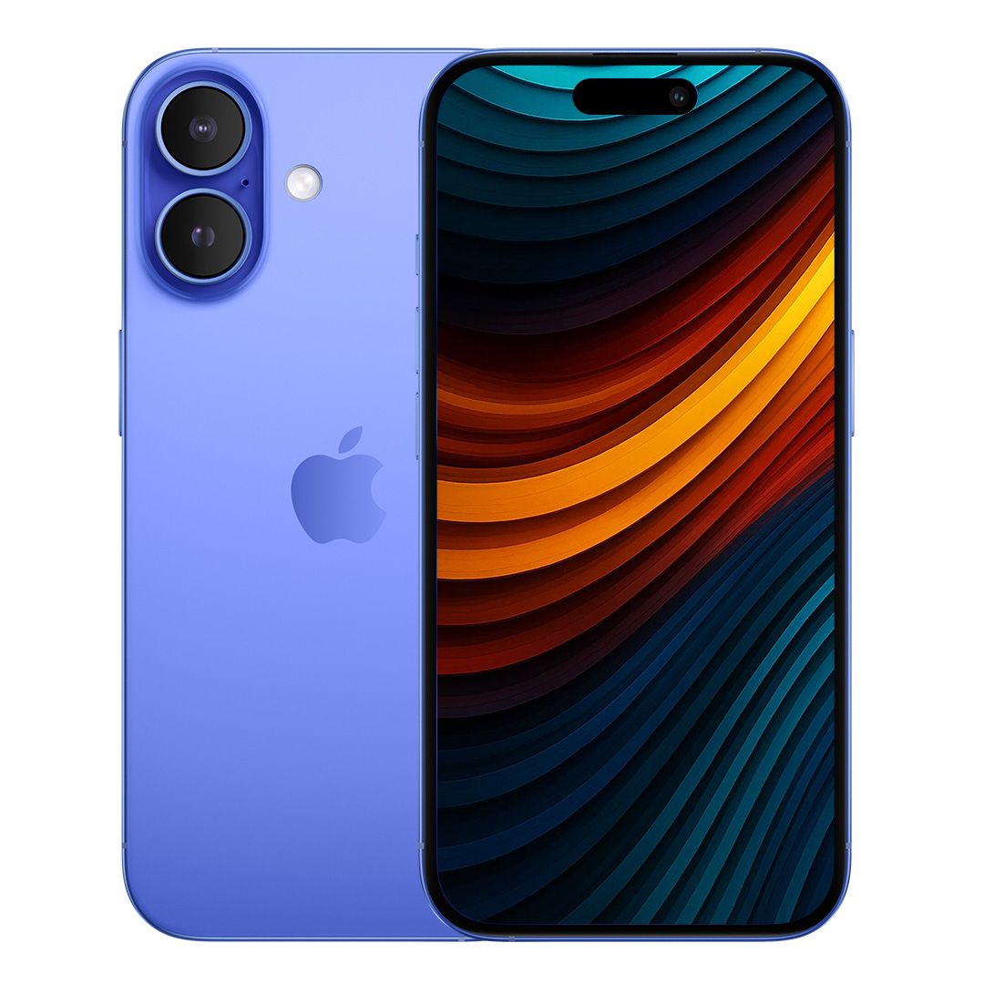 Brukt iPhone 16 med garanti - Utmärkt kosmetisk betingelse - 128GB - Blå - Nytt batteri