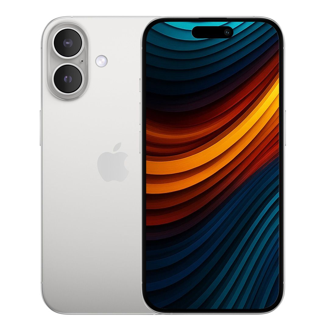 Brukt iPhone 16 med garanti - Utmärkt kosmetisk betingelse - 128GB - Hvit - Nytt batteri