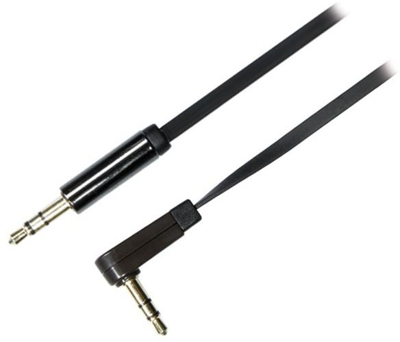 Deltaco Audio 3.5mm Male - 3.5mm Male Angled 1m 3.5mm 3.5mm