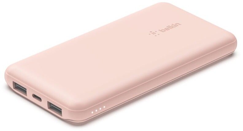 Belkin 10K Power Bank w/USB-C 15W - Rose Gold Nødlader - Rosa - 10000 mAh