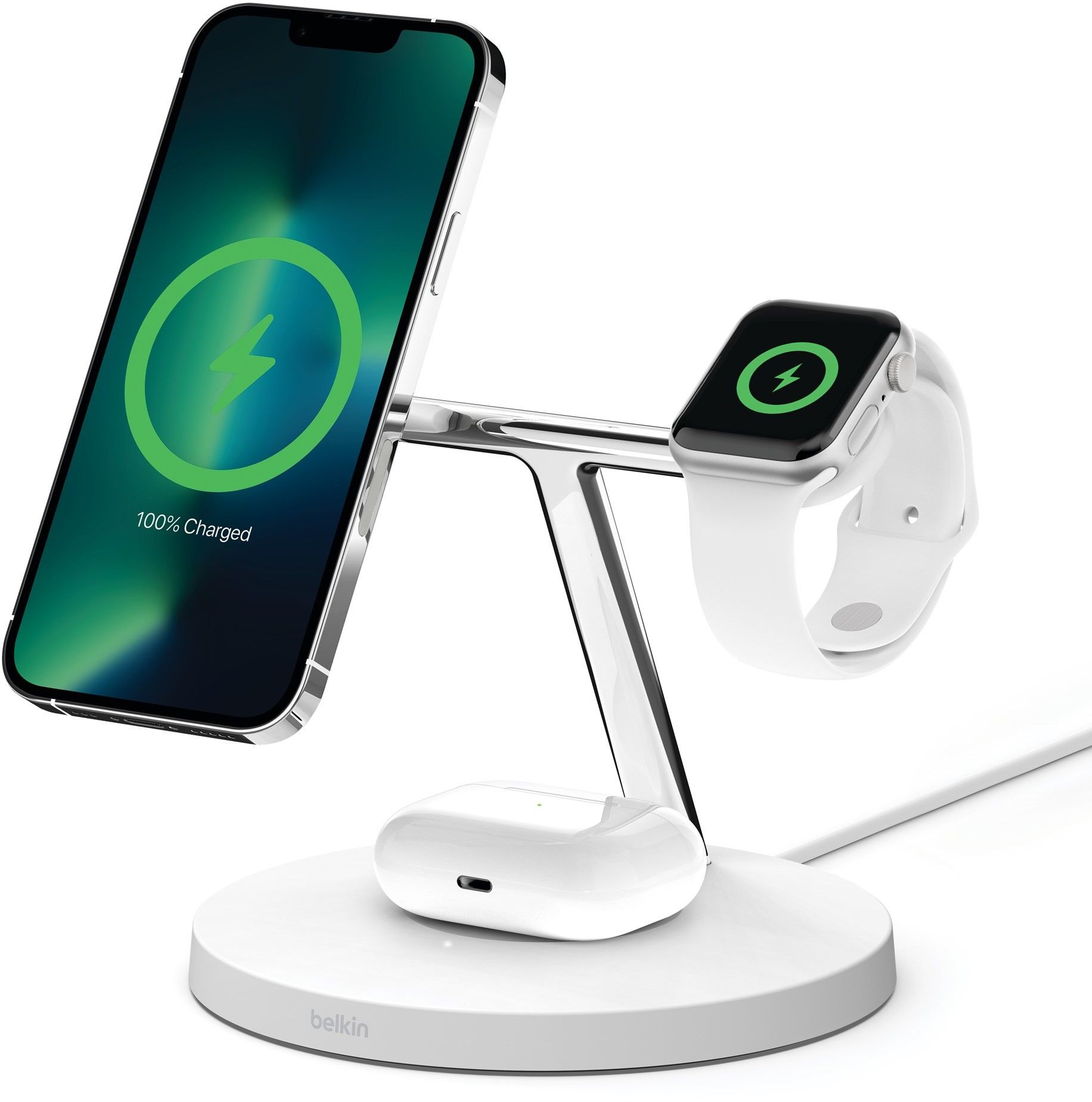 Belkin BoostCharge Pro 3-i-1 trådløs lader med MagSafe 15W - År