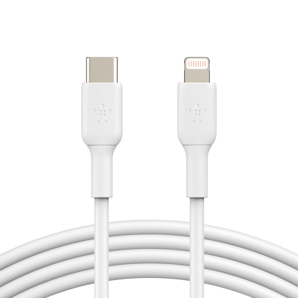 Belkin USB-C til Lightning - kabel - USB-C til Lightning - Hvit