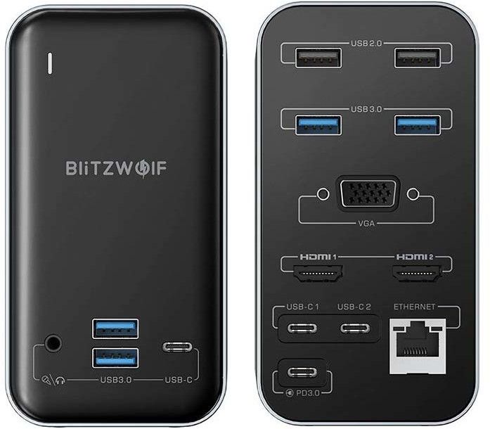 BlitzWolf 15 i 1 USB C-dokkingstasjon