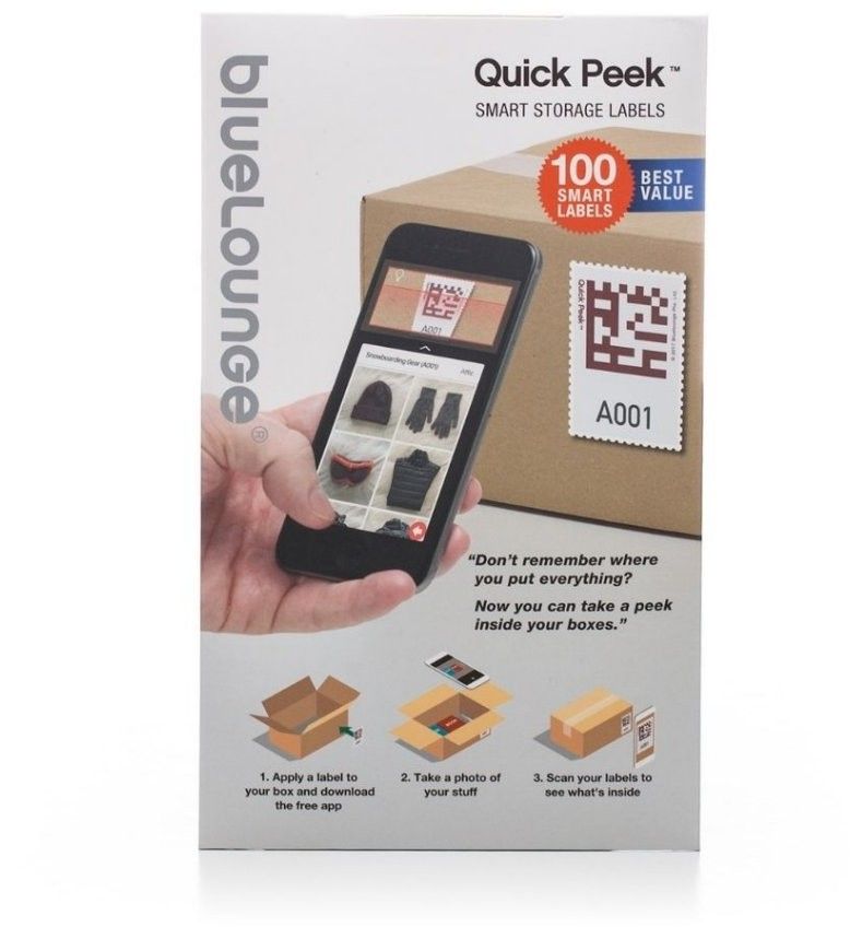 Bluelounge Quick Peek - smarte lageretiketter