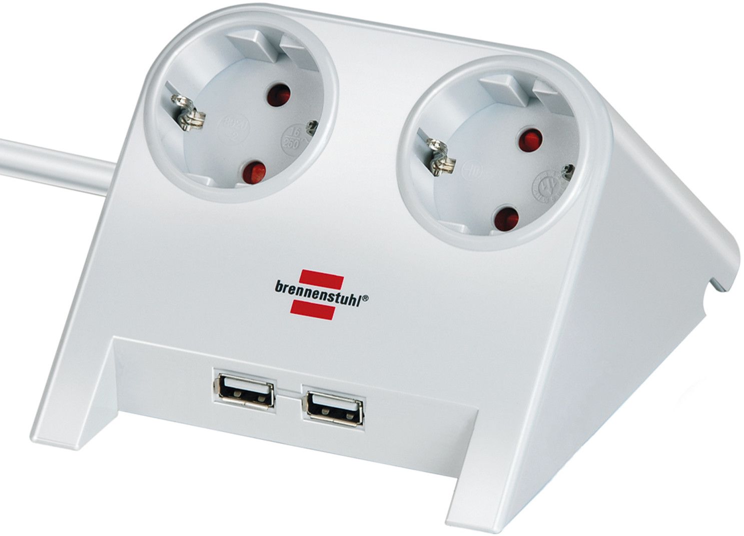 Brennenstuhl Desktoppower 2x Power + 2x Usb-charger