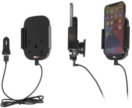 Brodit Active Qi holder med cig-plug 718235 (iPhone 12/12 Pro)