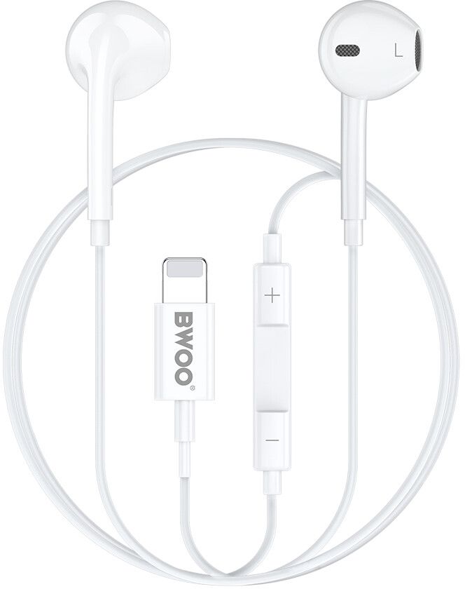 Bwoo Wired Lightning Headphones With Volume Control