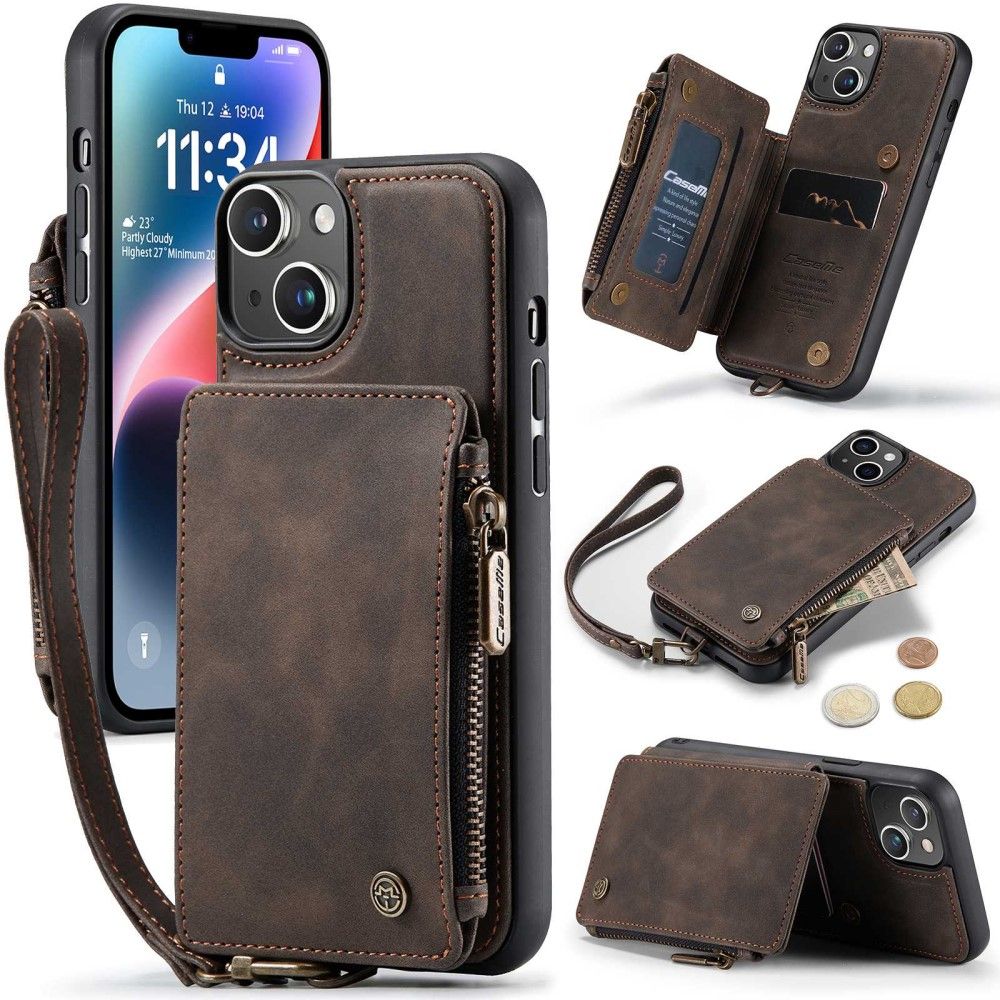 CaseMe Back Case Wallet (iPhone 14) - Brun