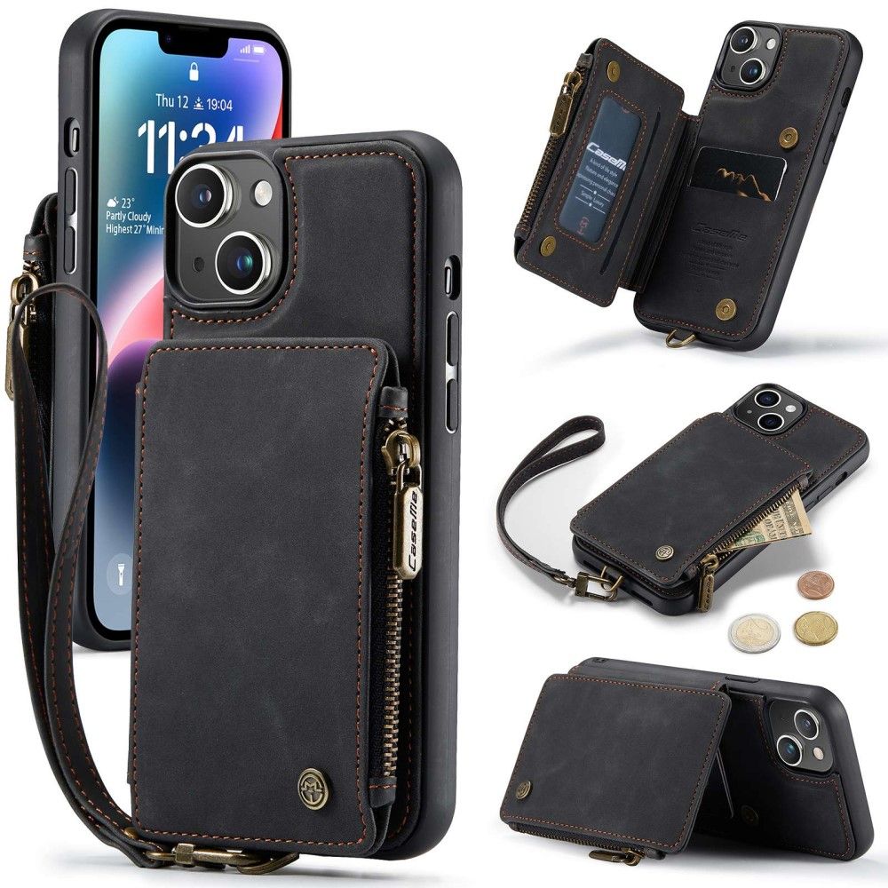 CaseMe Back Case Wallet (iPhone 14 Plus) - Svart