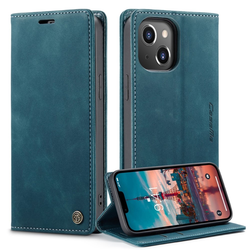 CaseMe Matte Wallet Style (iPhone 14 Plus) - Blå