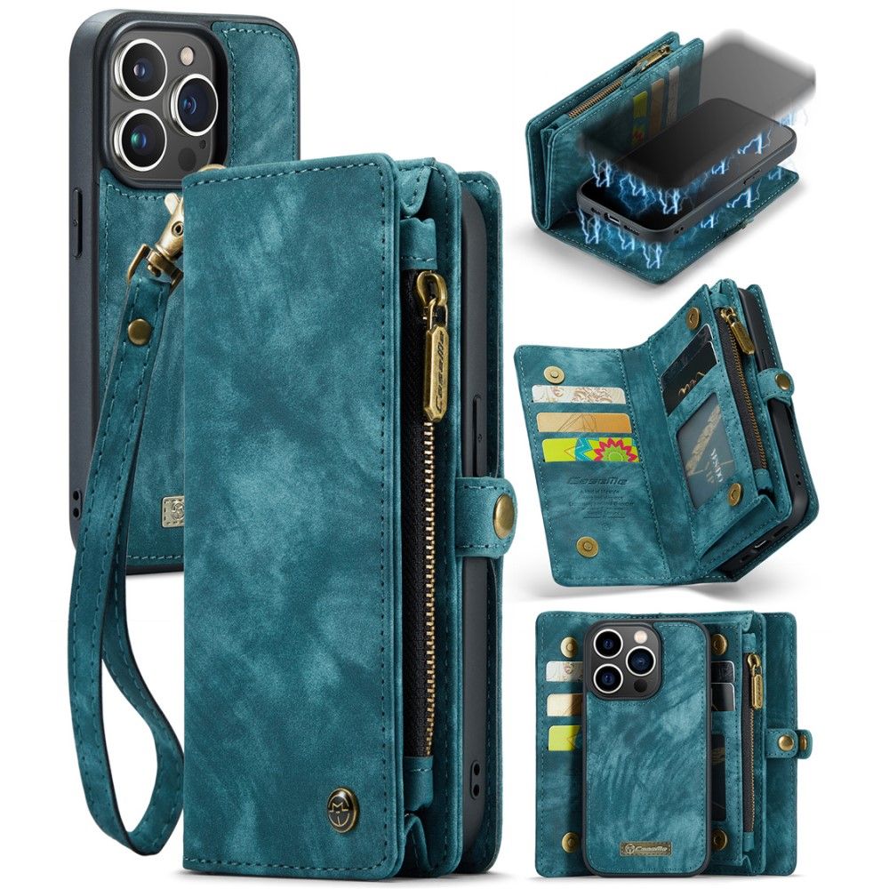 CaseMe Vintage 2-i-1 (iPhone 15 Pro Max) - Blå grønn