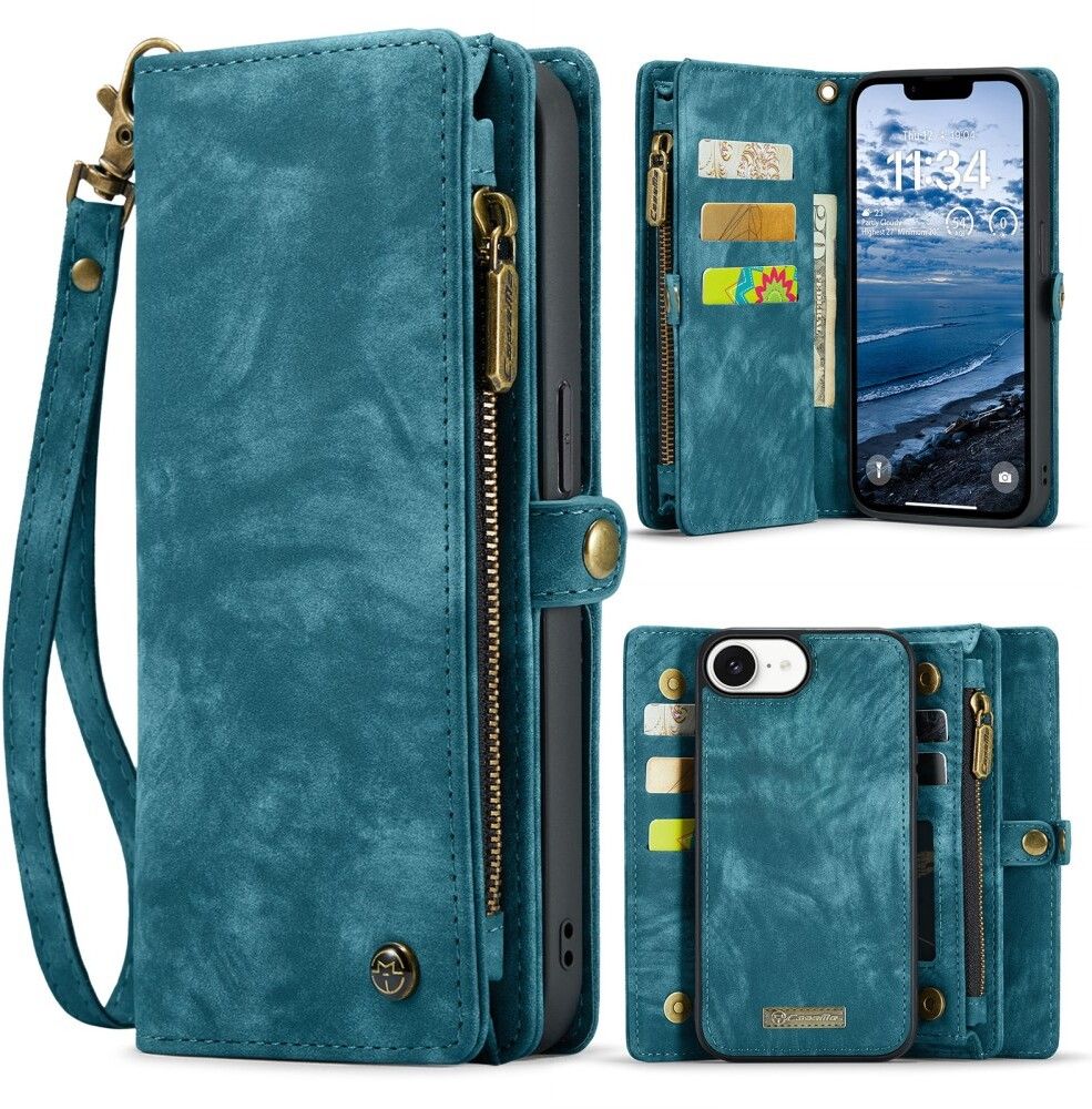 CaseMe Vintage 2-i-1 (iPhone 16e) - Blå