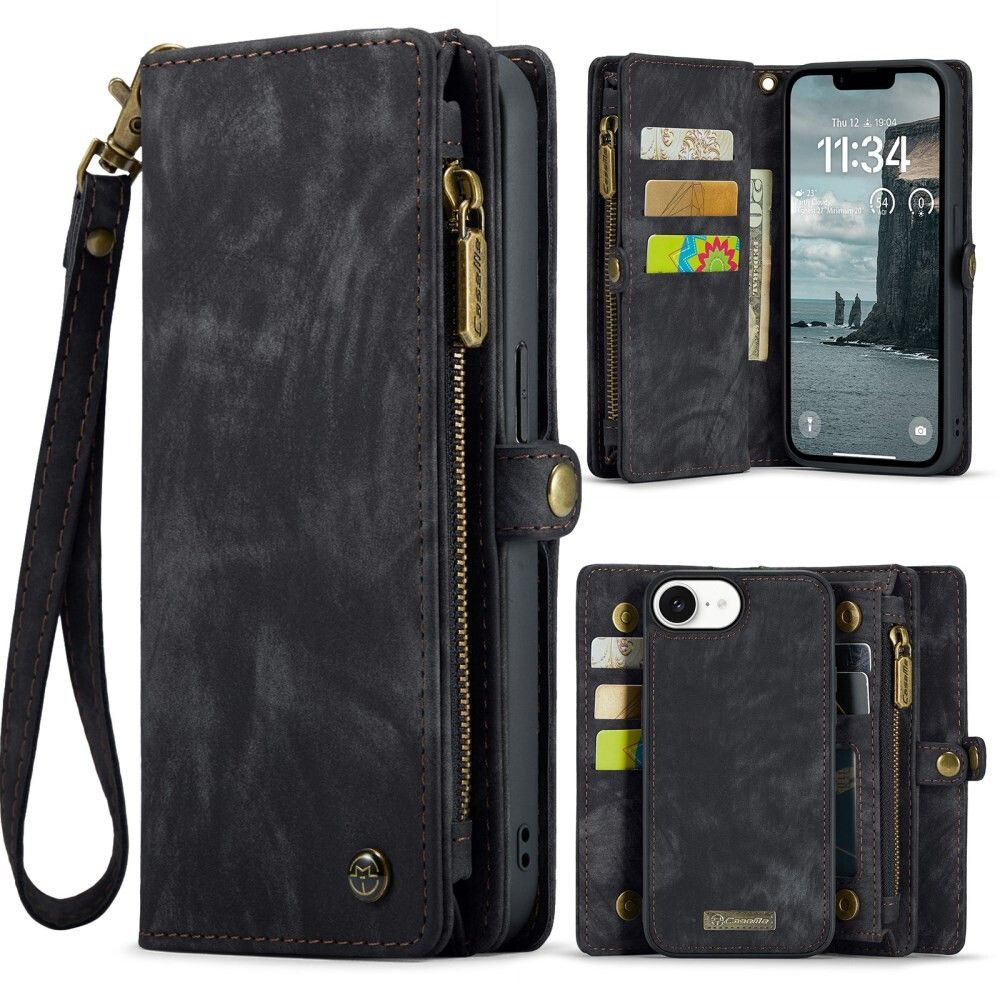 CaseMe Vintage 2-i-1 (iPhone 16e) - Svart