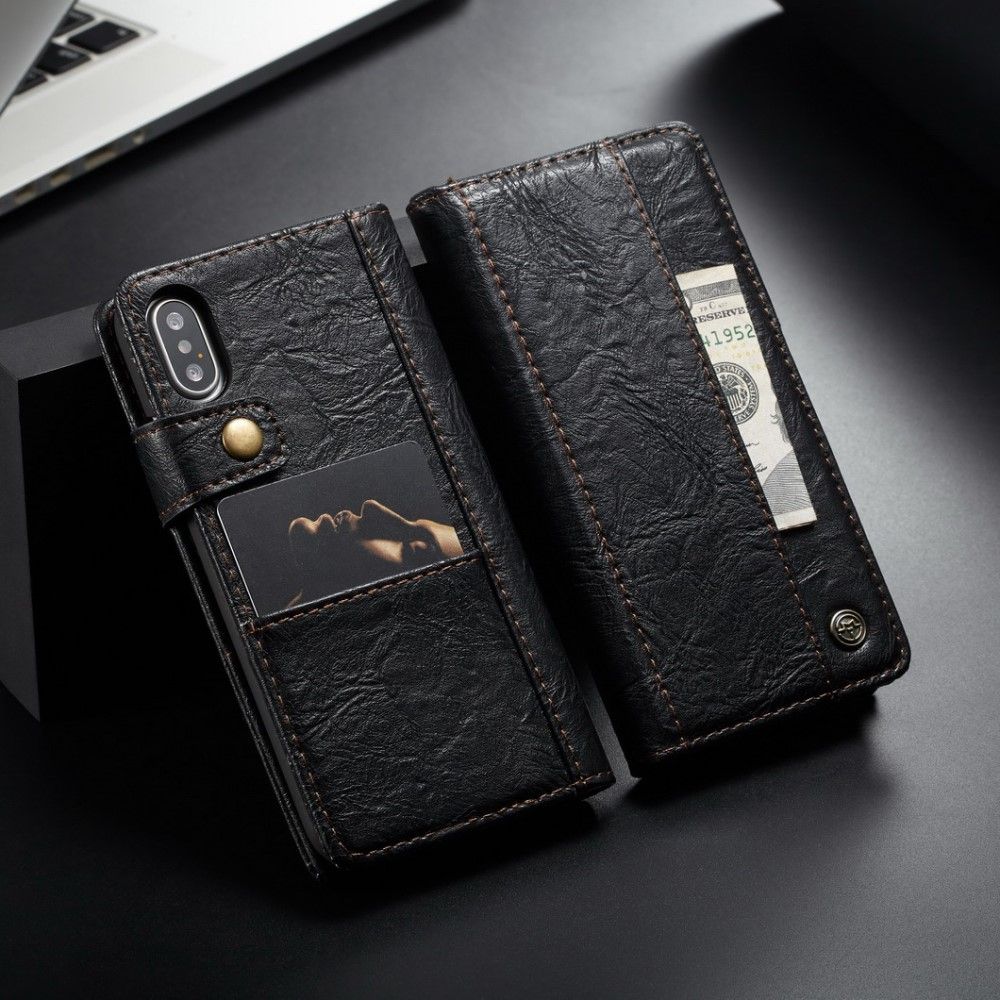 CaseMe Vintage Wallet (iPhone Xs Max) - Svart