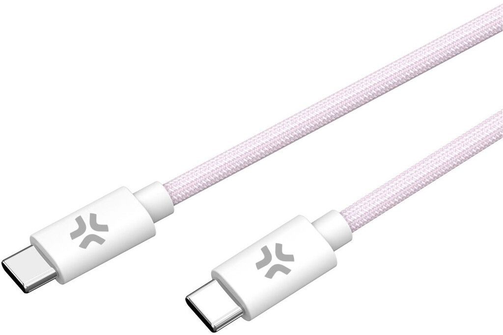 Celly 60W USB-C til USB-C-kabel - Rosa