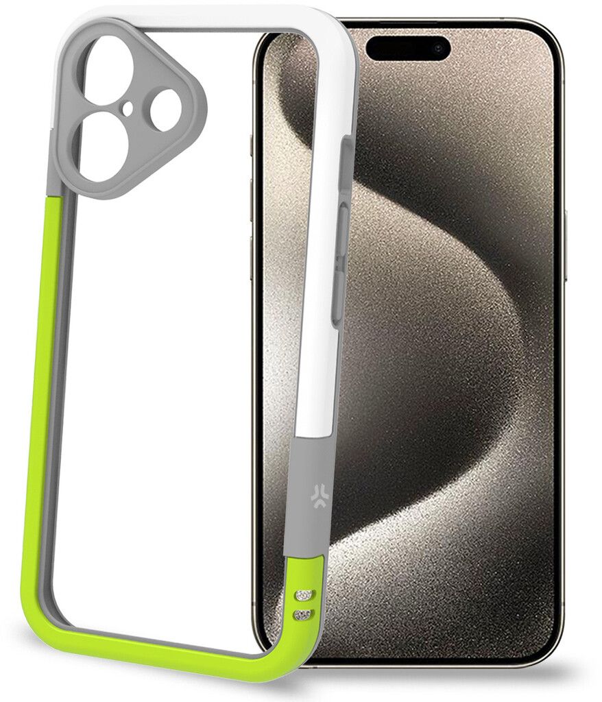 Celly Bumper (iPhone 16) - Grønn/hvit