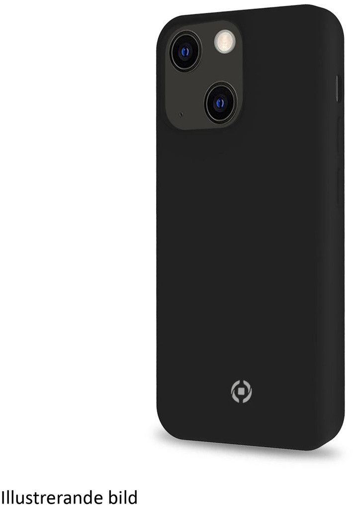 Celly Cromo mykt gummideksel (iPhone 14) - Svart