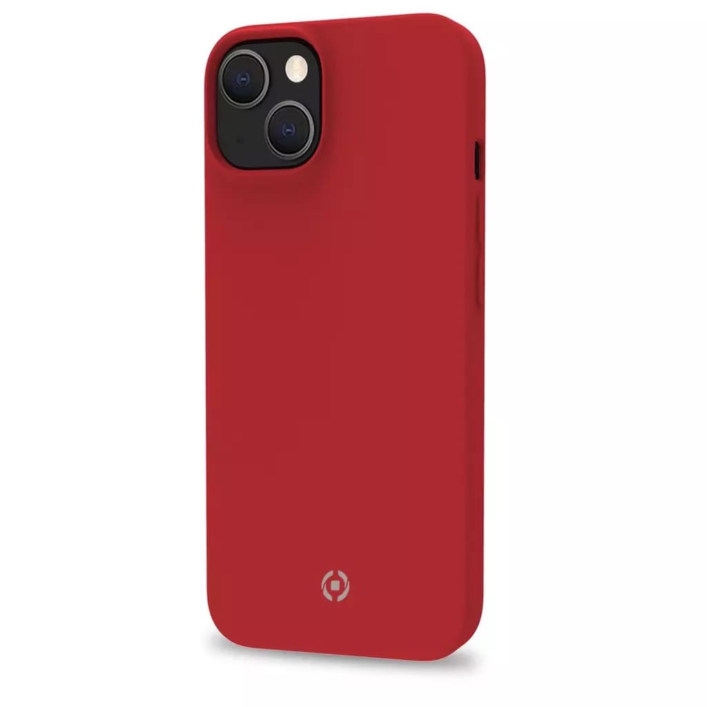Celly Cromo mykt gummideksel (iPhone 14) - Röd