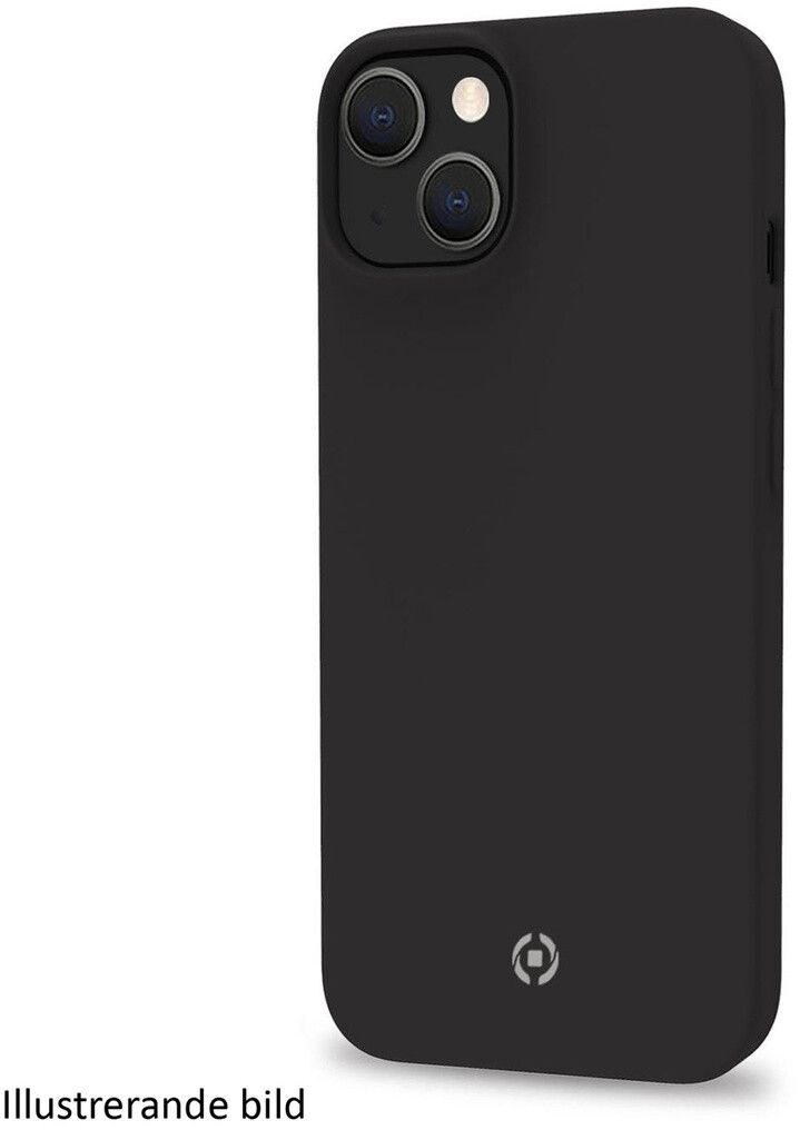 Celly Cromo mykt gummideksel (iPhone 15) - Svart