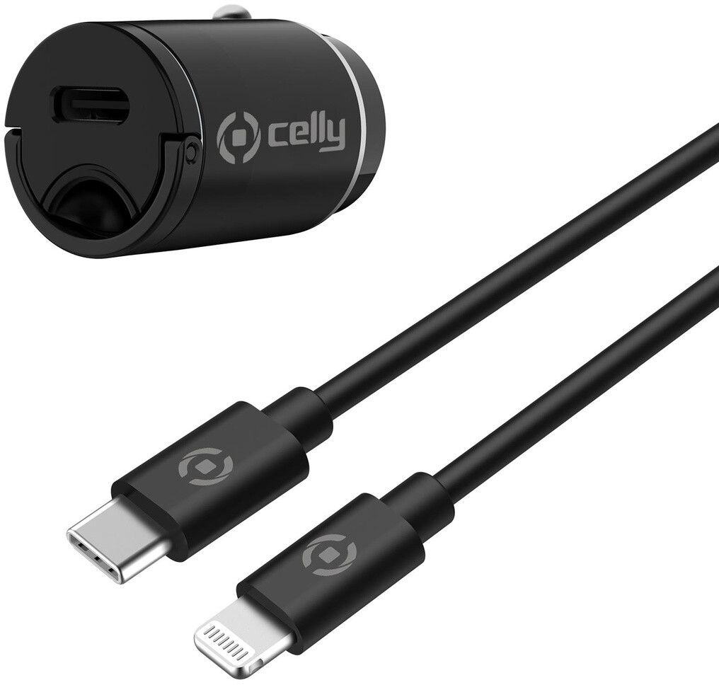 Celly ProPower Billader PD 20W + Lightning-kabel