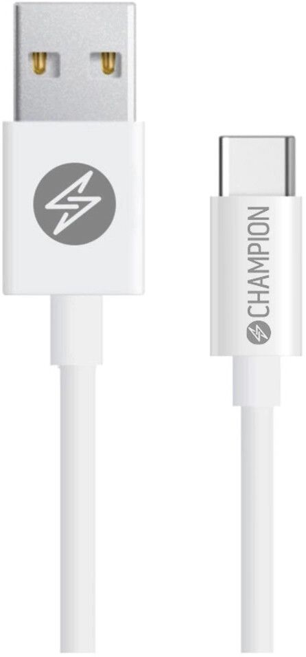 Champion USB-A til USB-C Kabel - Vit, 1 meter