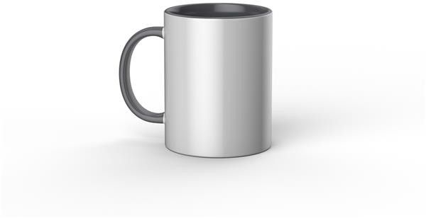 Cricut keramisk krus Blank (440 ml) - Vit/grå
