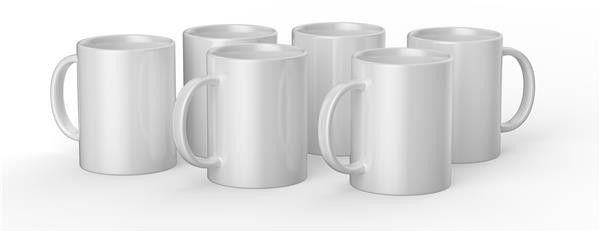 Cricut keramisk hvit krus blank (440 ml) - 6-pakning