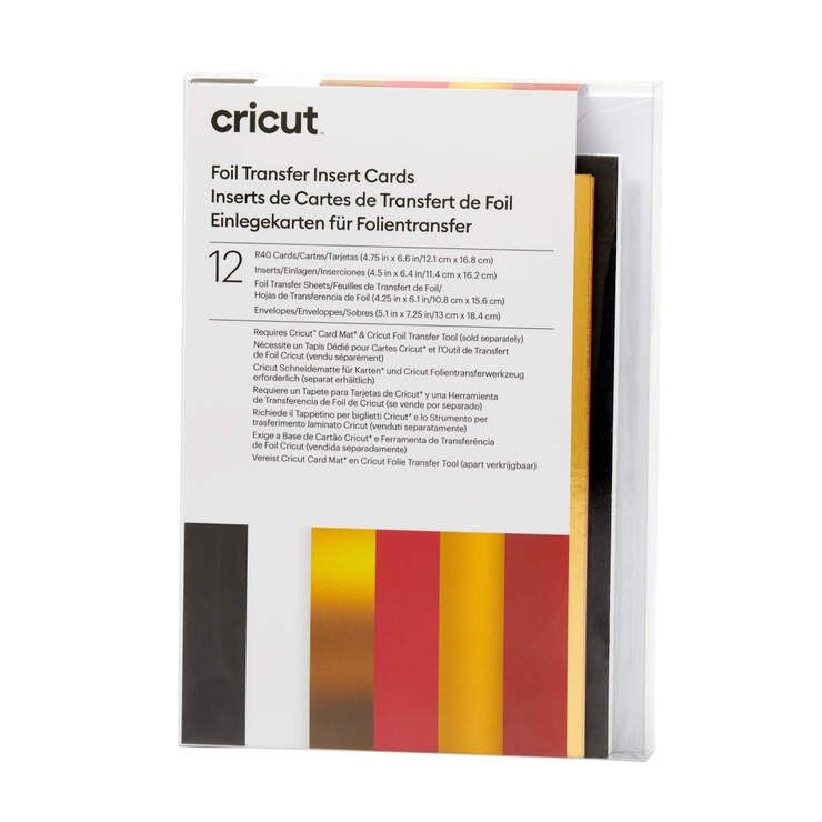 Cricut Royal Flush Sampler - Foil transfer insert card - 12 deler - 108 x 156 mm - gull, rød