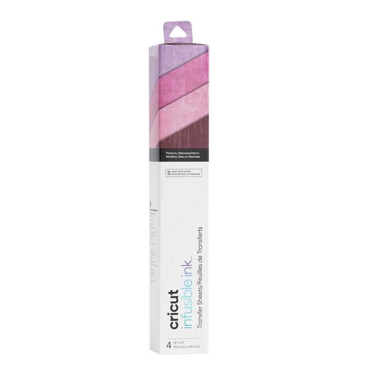 Cricut Infusible Ink Transfer Sheets Patterns 4-pack - Distressed Berry