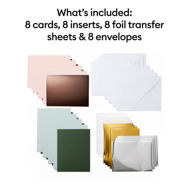 Cricut Joy folieoverføringsinnsats A6-kort 8-pak - Forest grove