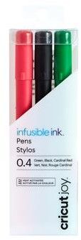 Cricut Joy Infusible Ink Fine Point Pen Sett 3-pack - Sort/rød og grønn