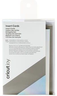 Cricut Joy-innleggskort 15-pakning - Grå/sølv/holografisk