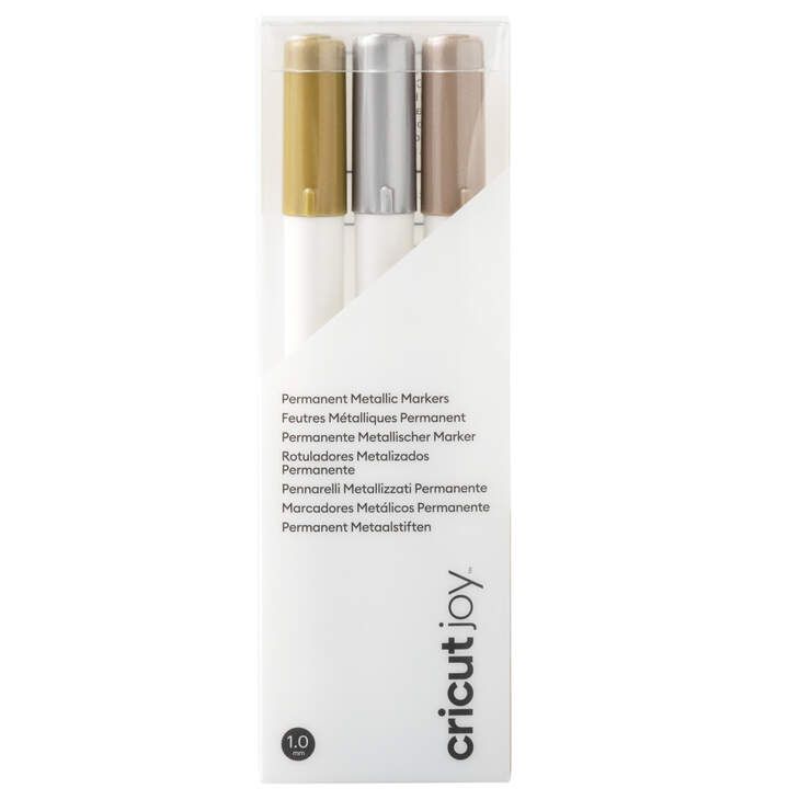 Cricut Joy Metallic Markers 1mm 3-pack - Guld, silver & koppar