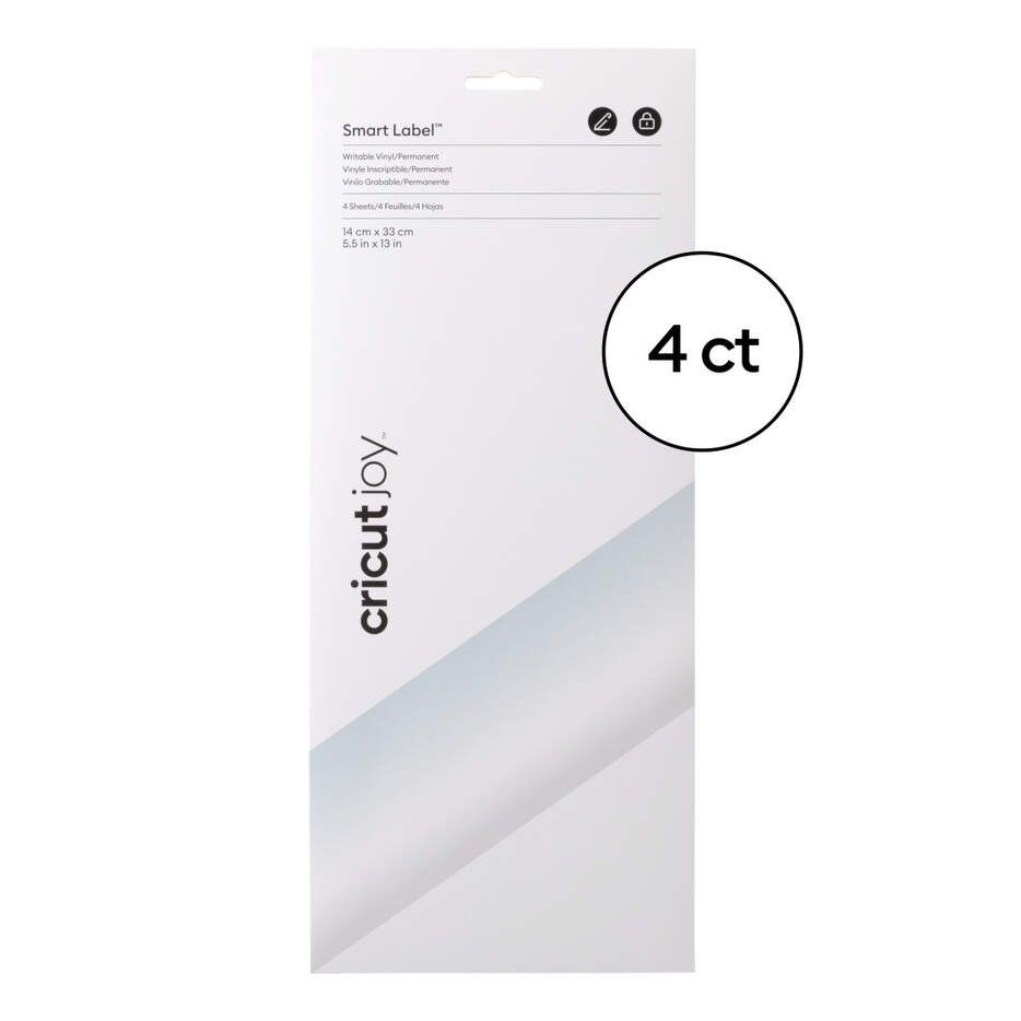 Cricut Joy Smart Label Writable Vinyl Permanent - 4-pack - Gjennomsiktig