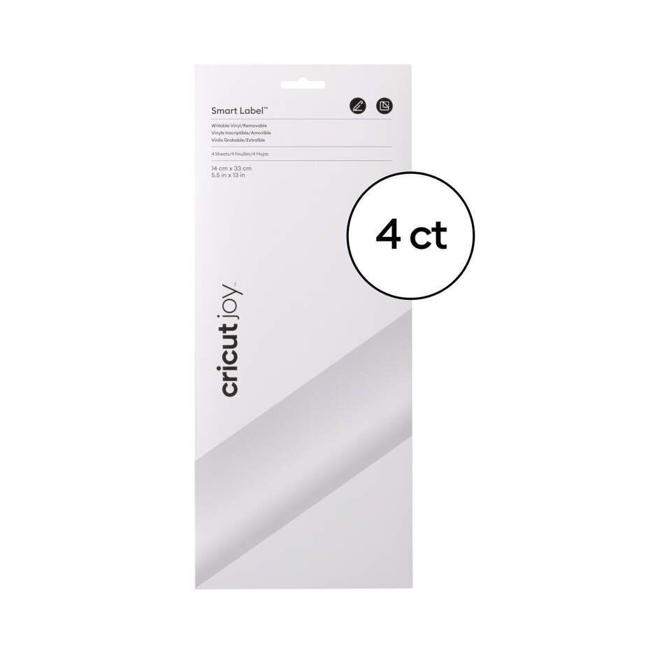 Cricut Joy Smart Label Skrivbar Vinyl Avtakbar - 4-pakning - År
