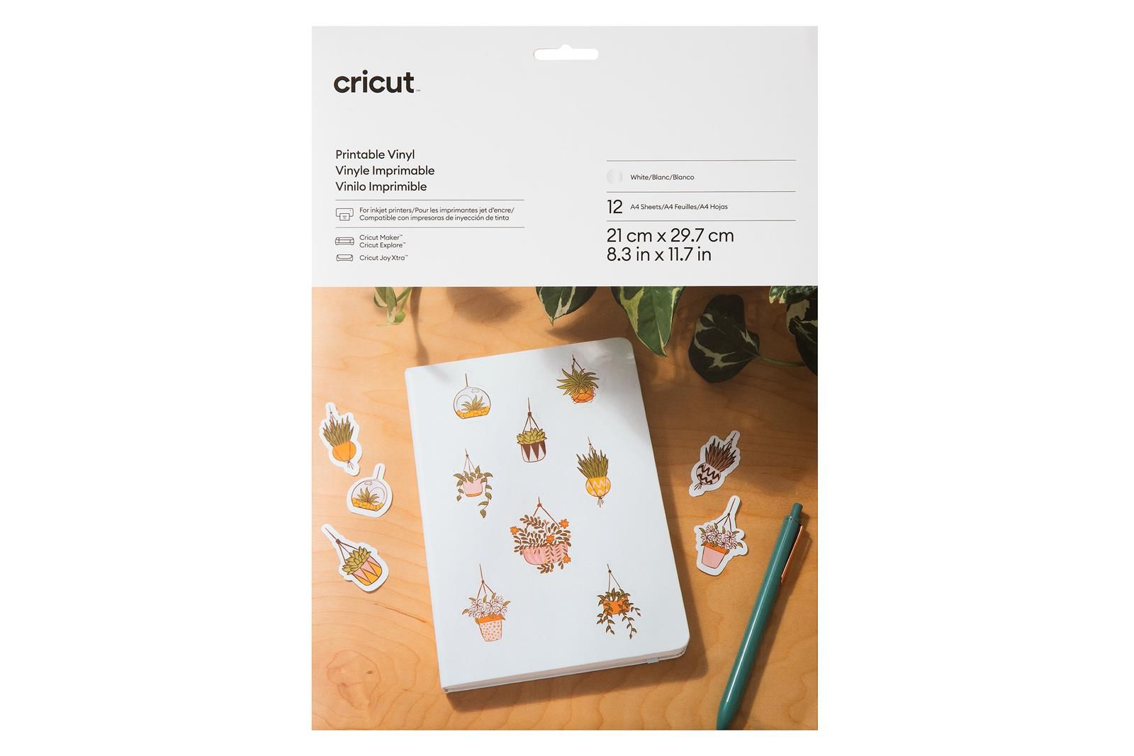 Cricut Joy Xtra Utskrivbar Vinyl A4 12-pakning - år