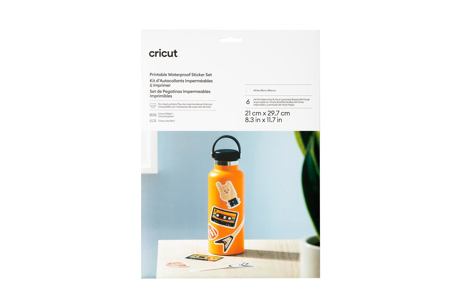 Cricut Joy Xtra Utskrivbart vanntett klistremerkesett A4 6-pack - år