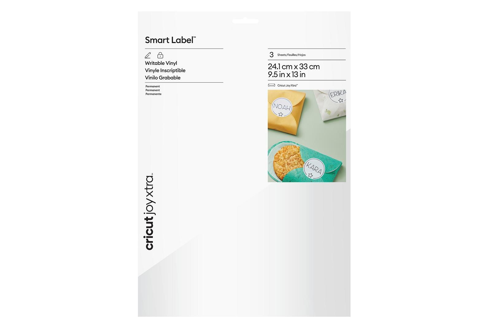 Cricut Joy Xtra Smart Label Skrivbar Vinyl Permanent - 3-pakning
