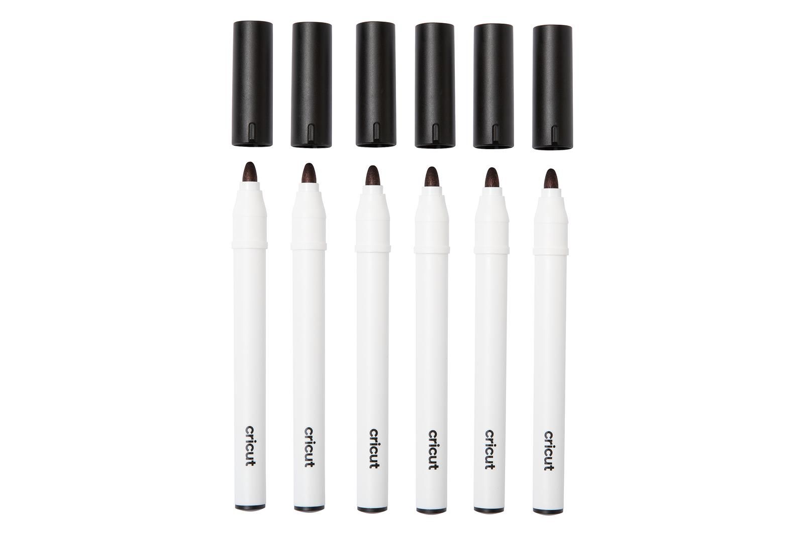 Cricut Permanent Markers 2,5 mm - 6-pakning (svart)