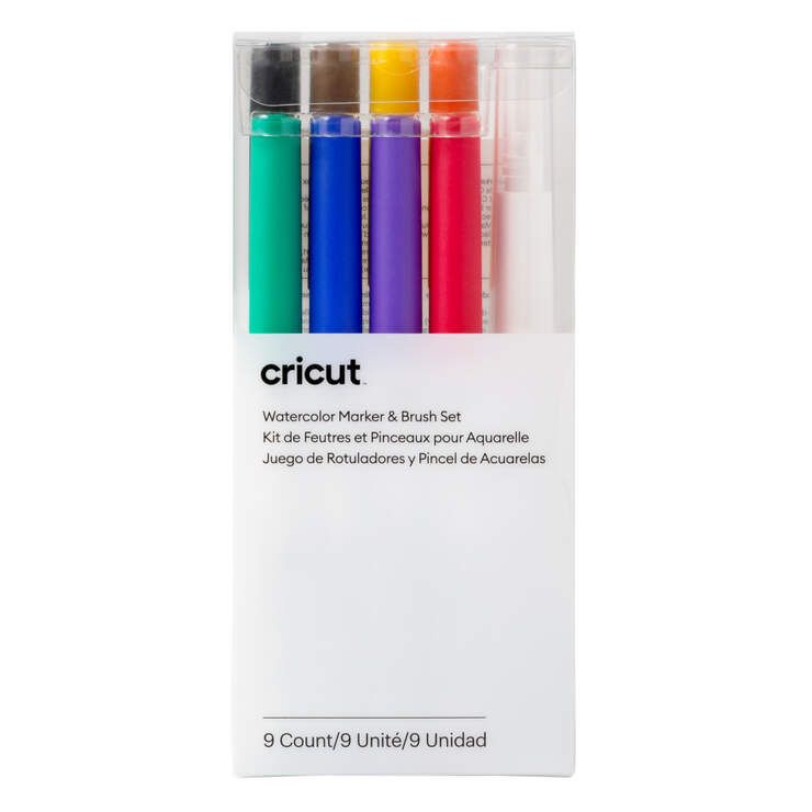 Cricut akvarell tusj og børstesett