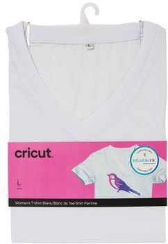 Cricut T-skjorte med V-hals for kvinner Blank - Stor