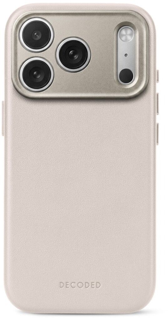 Decoded Leather Back Cover MagSafe (iPhone 17 Pro Max/18 Pro Max) - Beige