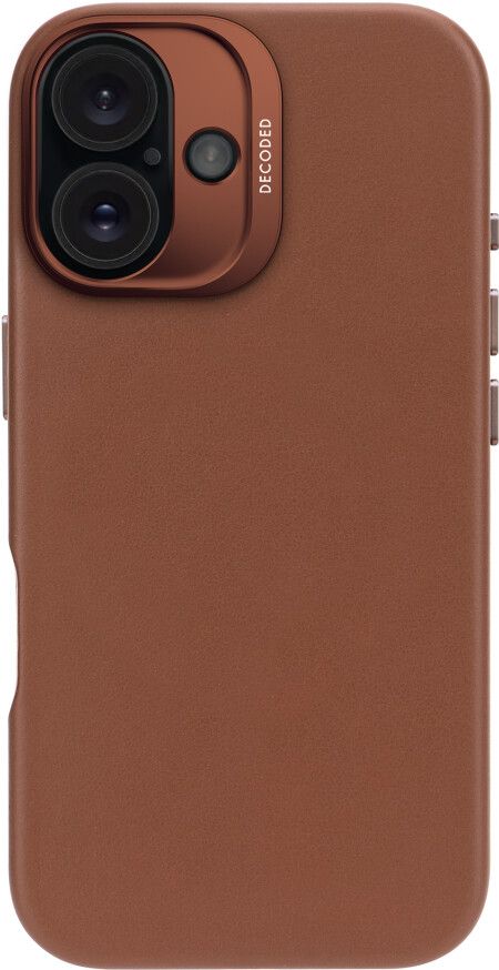 Decoded Leather Backcover Iphone 16 Tan (gul-brun)