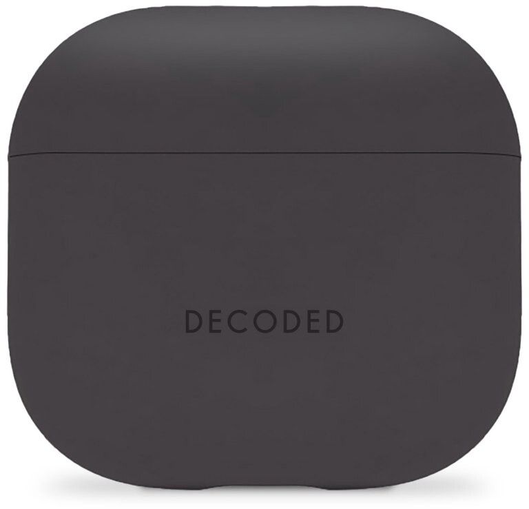 Decoded silikon AirCase (AirPods 4) - Svart