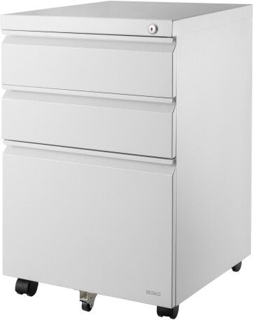Deltaco Cabinet on wheels with lock 3 drawers