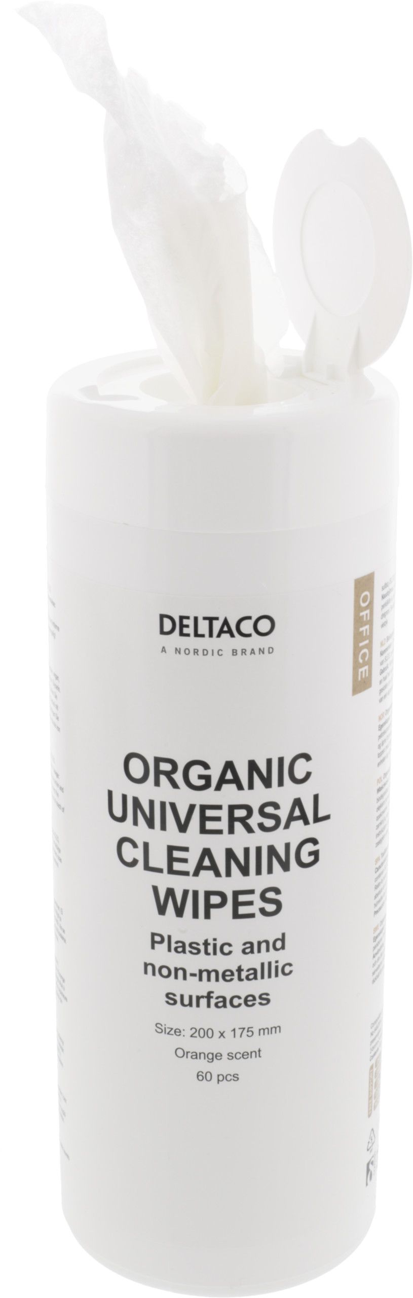 DELTACO Organic Universal - Tørkepapir - 60 ark - hvit